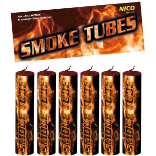 Smoke Tubes, orange, 6er-Btl., KAT T1